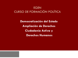 EGEN CURSO DE FORMACION POLITICA