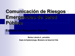 Comunicación de Riesgos Emergencias de Salud