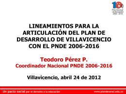 (inteligencia) social - Plan Nacional Decenal de Educación 2006-2016