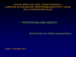 Profesionalismo Médico - CMP