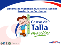 Sistema de Vigilancia Nutricional Escolar Provincia de Corrientes