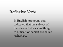 reflexive verbs - Serrano`s Spanish Spot