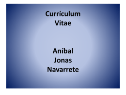 Currículum Vitae Aníbal Jonas Navarrete
