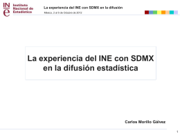 Experiencia SDMX INE