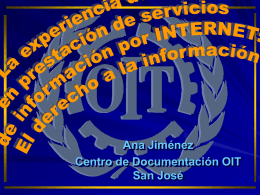 La experiencia de la OIT en servicios de información por