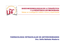 bases microbiologicas de la terapéutica y la resistencia