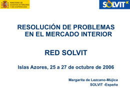 RESOLUCIÓN DE PROBLEMAS EN EL MERCADO INTERIOR RED