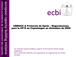 CMNUCC & Protocolo de Kyoto - European Capacity Building Initiative