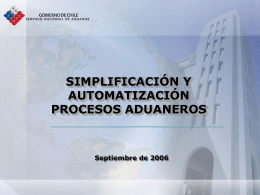 Simplificación y automatización de los procesos aduaneros (PPT 2