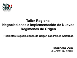 Taller Regional Negociaciones e Implementación de Nuevos