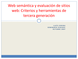 Web semántica y evaluación de páginas web: Nuevos