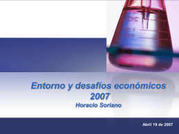 Entorno económico y los nuevos desafíos Horacio