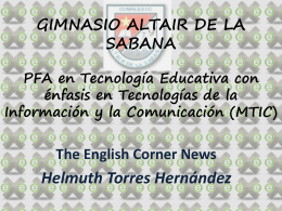 The English Corner News Helmuth Torres Hernández