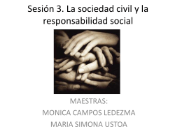 Sesión 3. La sociedad civil y la responsabilidad social