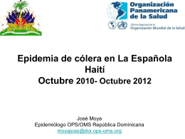 Cólera en Haití - Oficina virtual del COMISCA