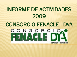 Informe de labores 2009 consorcio FENACLE DYA