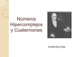 Numeros Hipercomplejos y Cuaterniones_Version2003