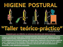 Higiene postural - AMPA Colegio Fulgencio Ruiz