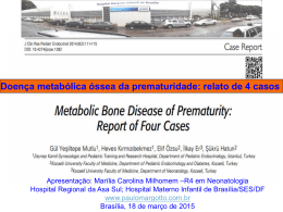Doença metabólica óssea da prematuridade