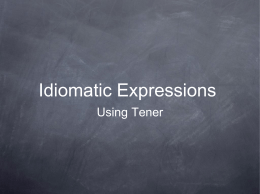 Idiomatic Expressions - Edmond Public Schools