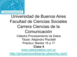 Universidad de Buenos Aires Facultad de Ciencias
