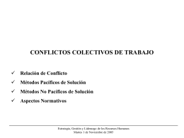 CONFLICTOS COLECTIVOS DE TRABAJO