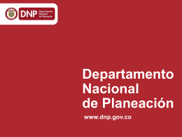 septiembre 2014 - Departamento Nacional de Planeación