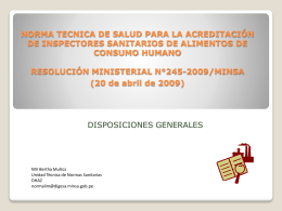 RESOLUCIÓN MINISTERIAL N°245-2009/MINSA