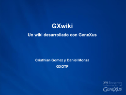 GxWiki - GeneXus