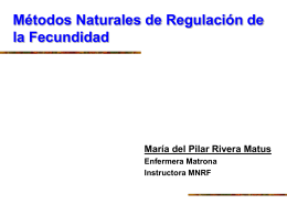 Métodos Naturales de Regulación de la Fecundidad