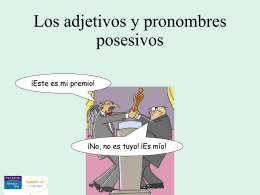 Possessive adjectives and pronouns to go with