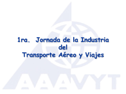 1ra Jornada de la Industria del Trasporte Aereo y Viajes