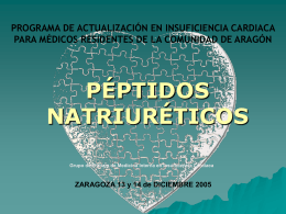peptidos natriureticos - Jornadas de Actualizacion Insuficiencia
