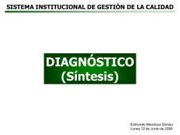 Diagnostico SIGC V-F - Sistema Institucional de Gestión de la