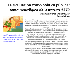 La evaluación como política pública: tema neurálgico del