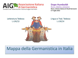 mappa della germanistica in Italia - AIG