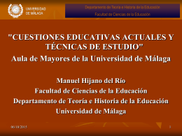 CUESTIONES EDUCATIVAS ACTUALES Y TÉCNICAS DE ESTUDIO