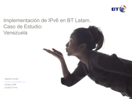 Implementación de IPv6. Comsat Venezuela. Caso de Estudio