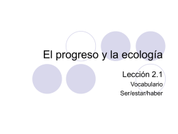 El progreso y la ecología