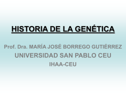 Descargar Historia de la genética, clase Mª José Dorrego