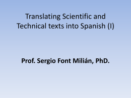 clase 14. translating scientifical & technical texts into english. 1.