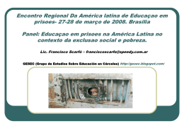 Encontro Regional Da América latina de Educaçao em prisoes- 27