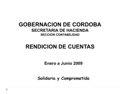 RENDICION DE CUENTAS - Gobernación de Córdoba