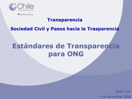 Chile Transparente, Javier Cox, Director