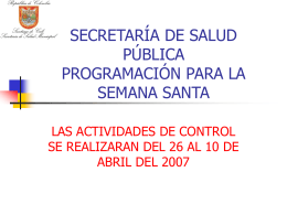 Presentacion Actividades de Samana Santa 2007