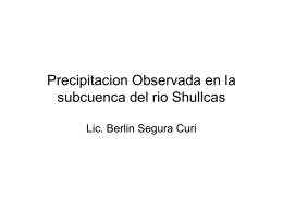 Precipitacion Observada Shullcas