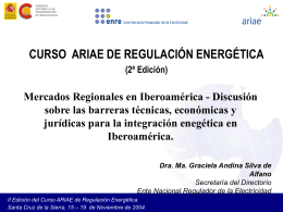 II Edición del Curso ARIAE de Regulación Energética. Santa Cruz