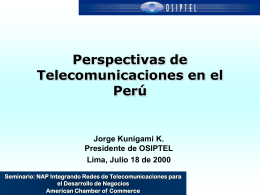 Perspectivas de Telecomunicaciones en el Perú