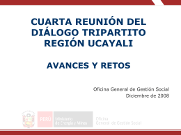 Exposición Cuarta Reunión del Diálogo Tripartito Región Ucayali