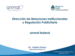 Presentación ANMAT Federal - Comisión Nacional Salud Investiga
